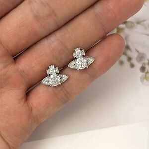 Universe Planet CZ Stud Earrings for Men Women,Streetwear Hip Hop Punk Unisex